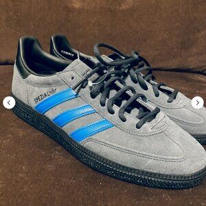 Rare Sample Tag Adidas Handball Spezial Grey Black Blue 9 US 8.5 UK 42 2/3 EUR